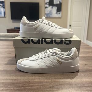 Adidas VL court 3.0 all white womens 8 BL